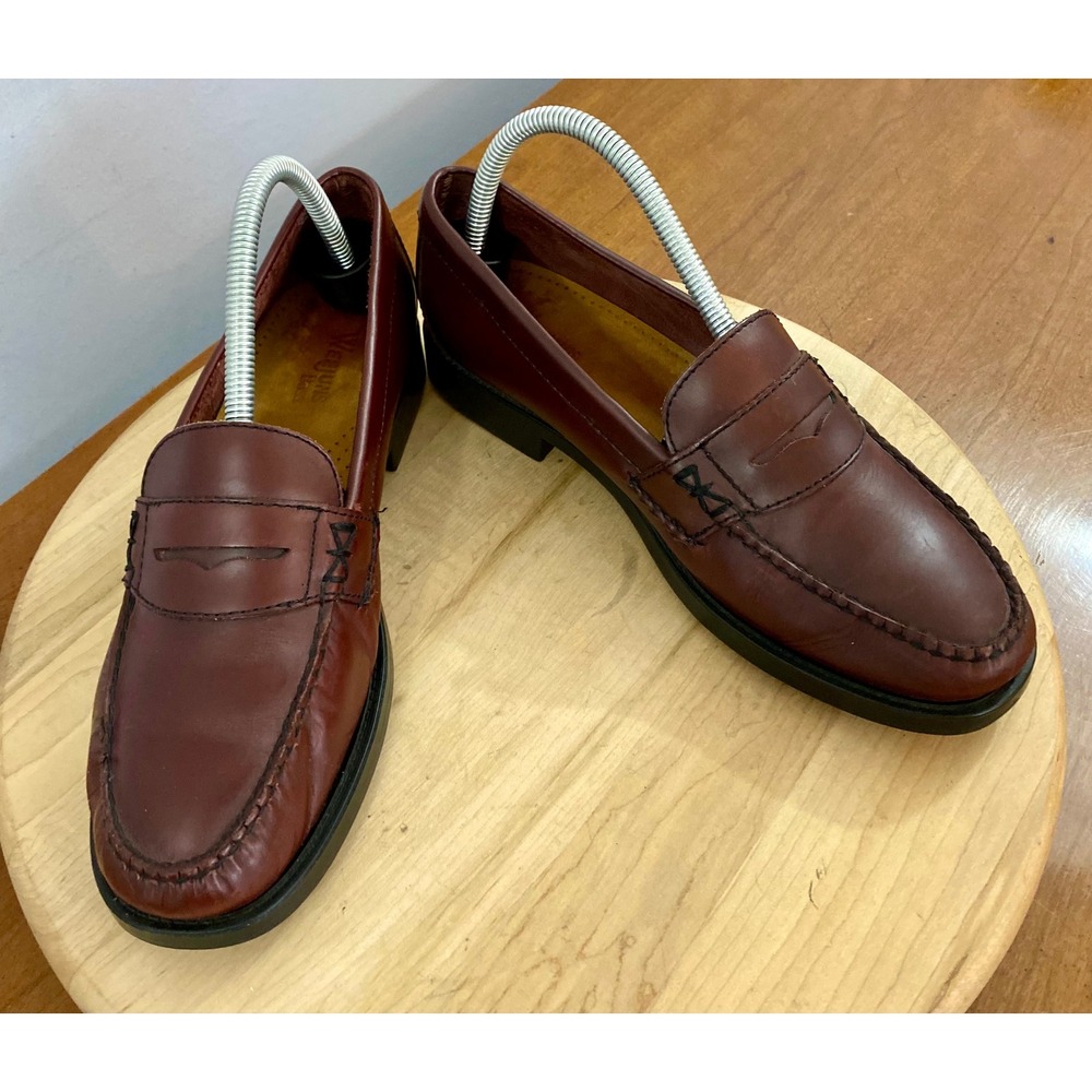 Vintage G.H. Bass Weejuns Katherine II Penny Loafers Burgundy Leather Womens 8.5 - Picture 8 of 13